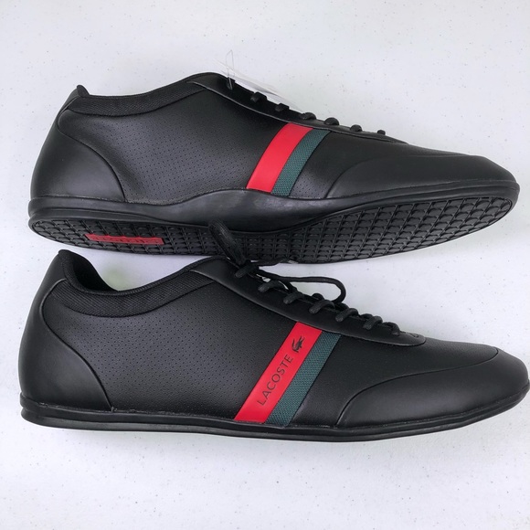 Lacoste Storda 318 Mens Sneakers Leather Black NWB - Picture 2 of 9